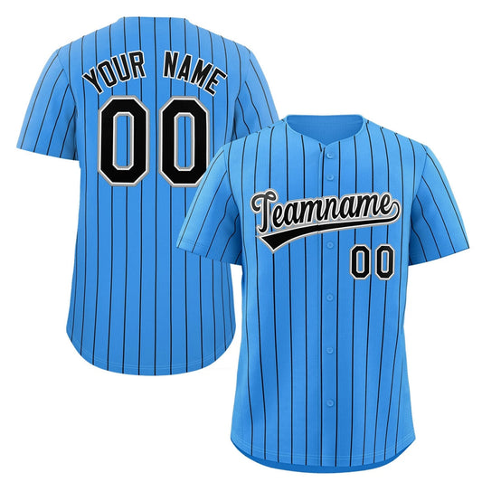 Custom Pinstripe Baseball Jersey Button Down Shirt Printed or Personalized Name Number for Men Women SO0239