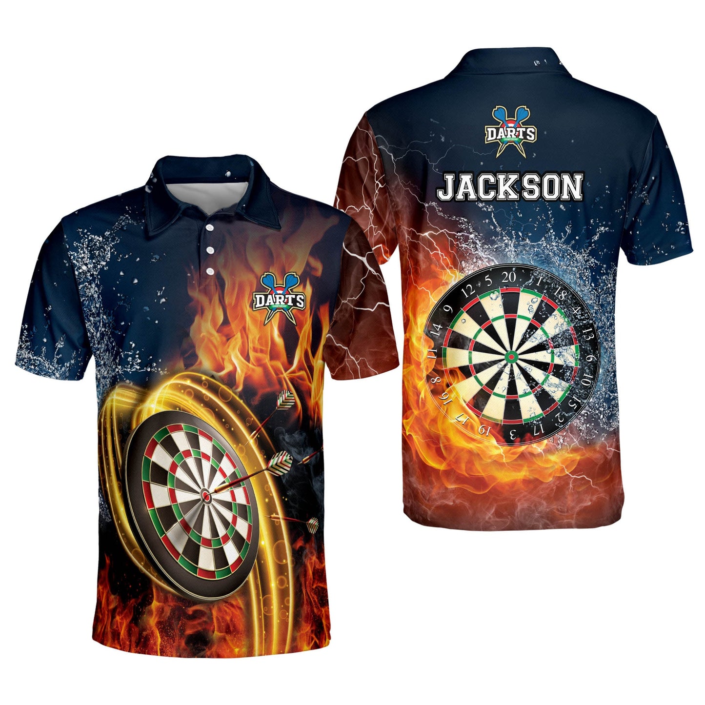 Tendpins Dart Personalized 3D All Over Printed Water And Fire Style Shirt DMA0432