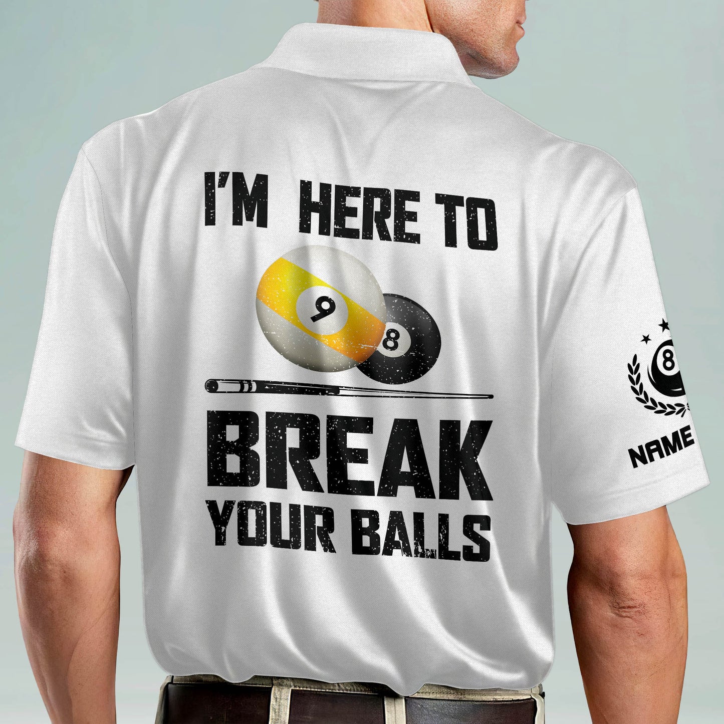 I'm Here To Break Your Balls Billiard Polo Shirt BI0005