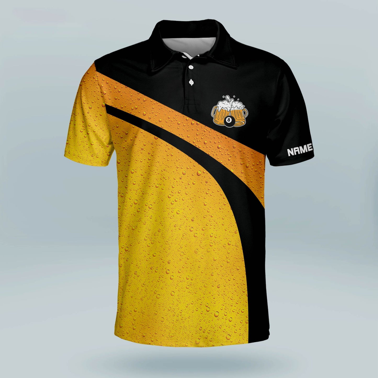 Life is Better with A Beer and A Pool Cue Billiard Polo Shirt BI0021