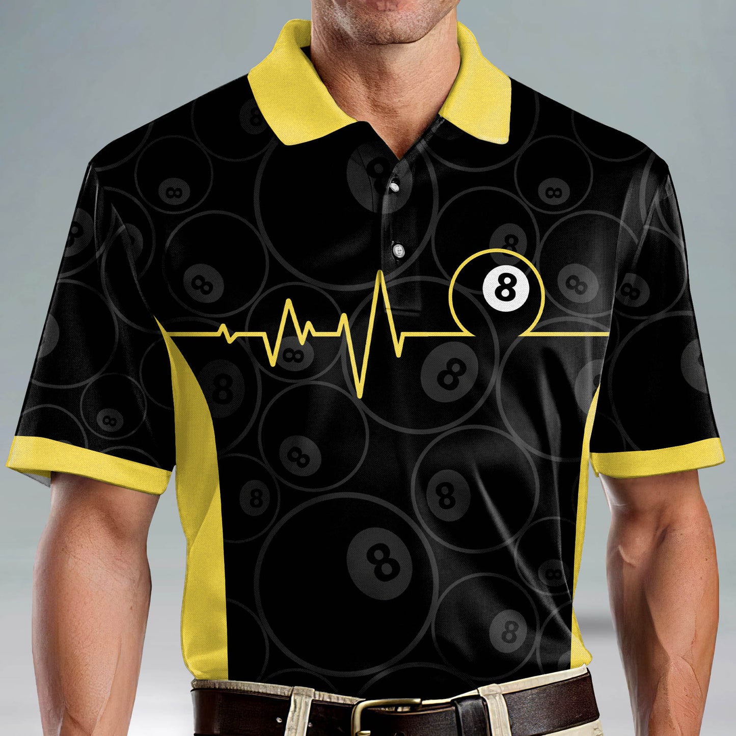 Funny 8 Ball Pool Billiard Polo Shirt BI0023