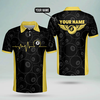 Funny 8 Ball Pool Billiard Polo Shirt BI0023