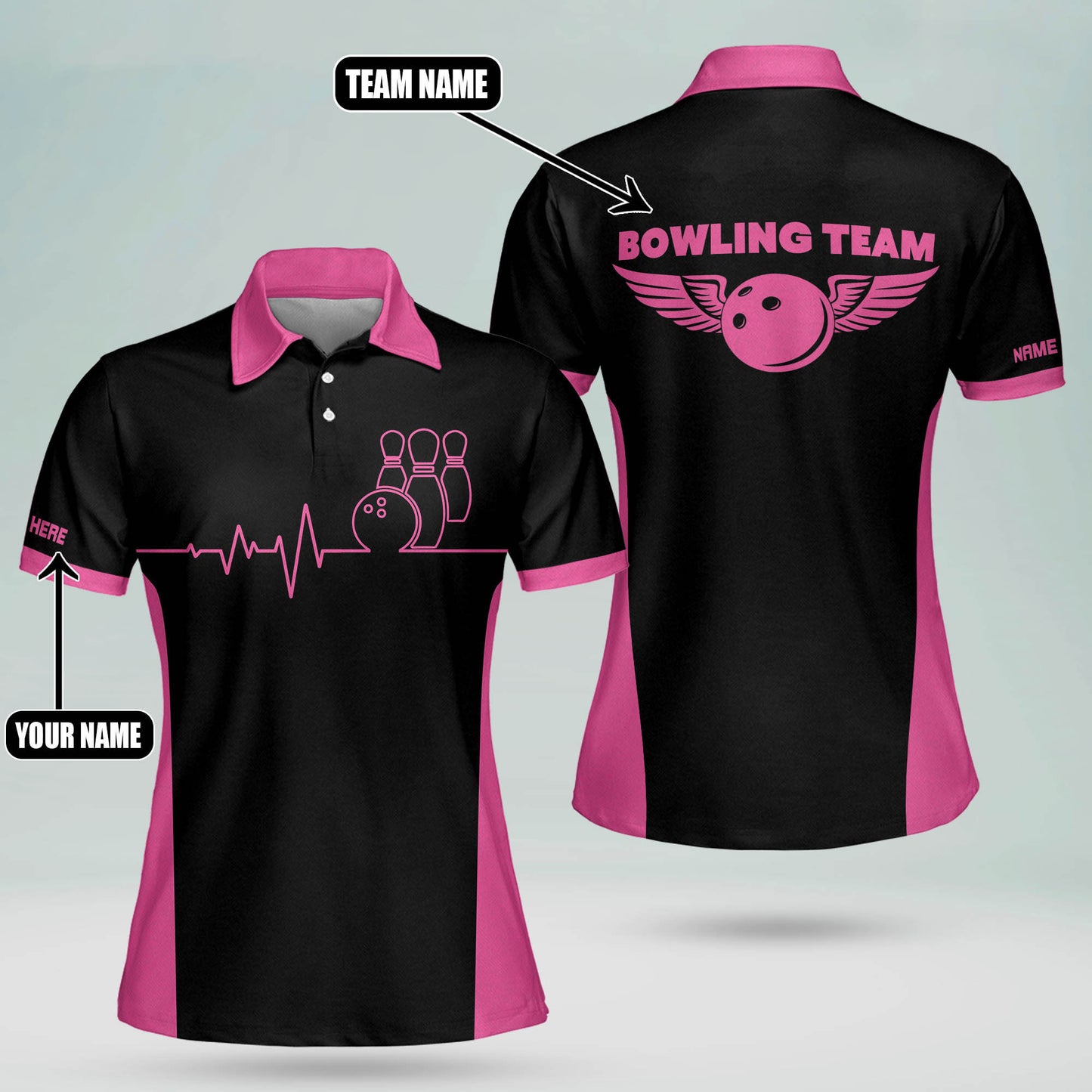 Custom 3D Womens Bowling Shirts BW0035