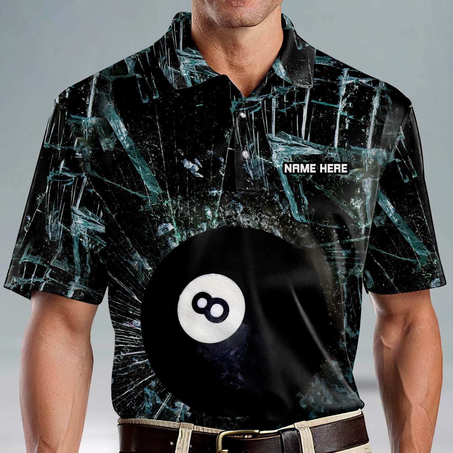 3D Billiards 8 Ball Pool Player Billiard Polo Shirt BI0028