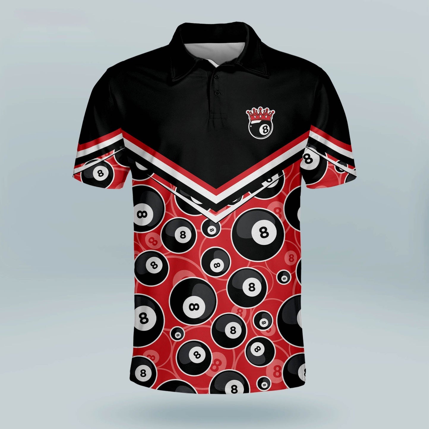 3D Billiards 8 Ball Pool Player Billiard Polo Shirt BI0027