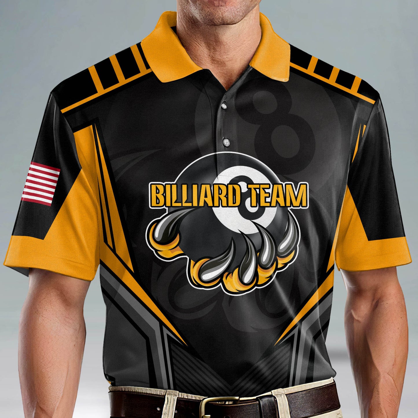 3D Eagle Billiard Polo Shirt BI0031