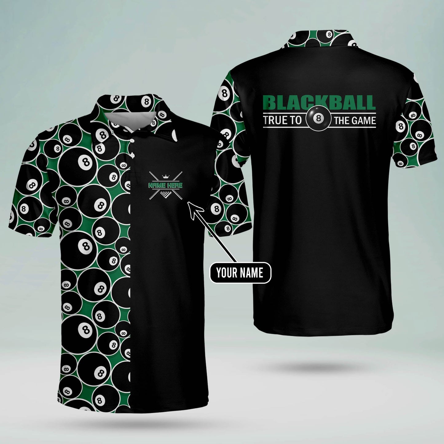 BlackBall True To The Game Billiard Polo Shirt  BI0003