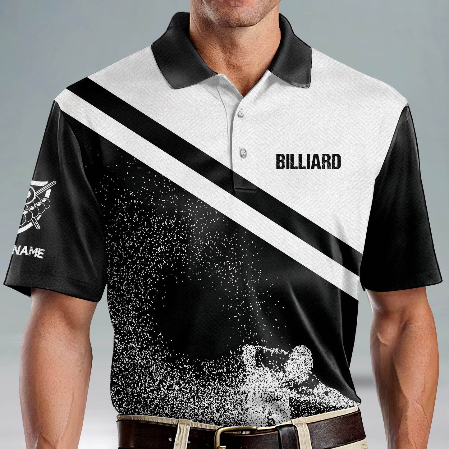 3D Funny 8 Ball Pool Billiard Polo Shirt BI0022