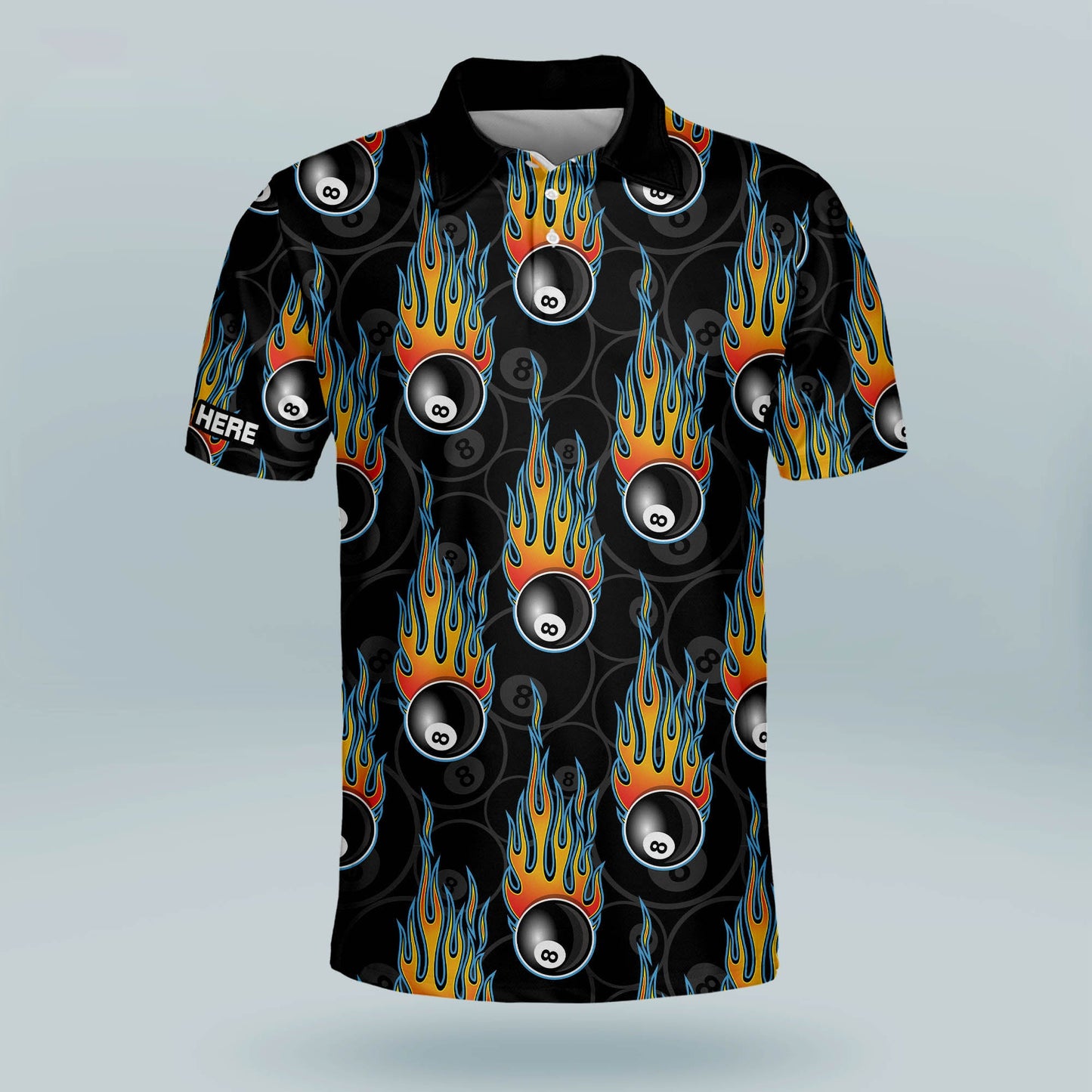 Funny 8 Ball Pool Billiard Polo Shirt BI0020