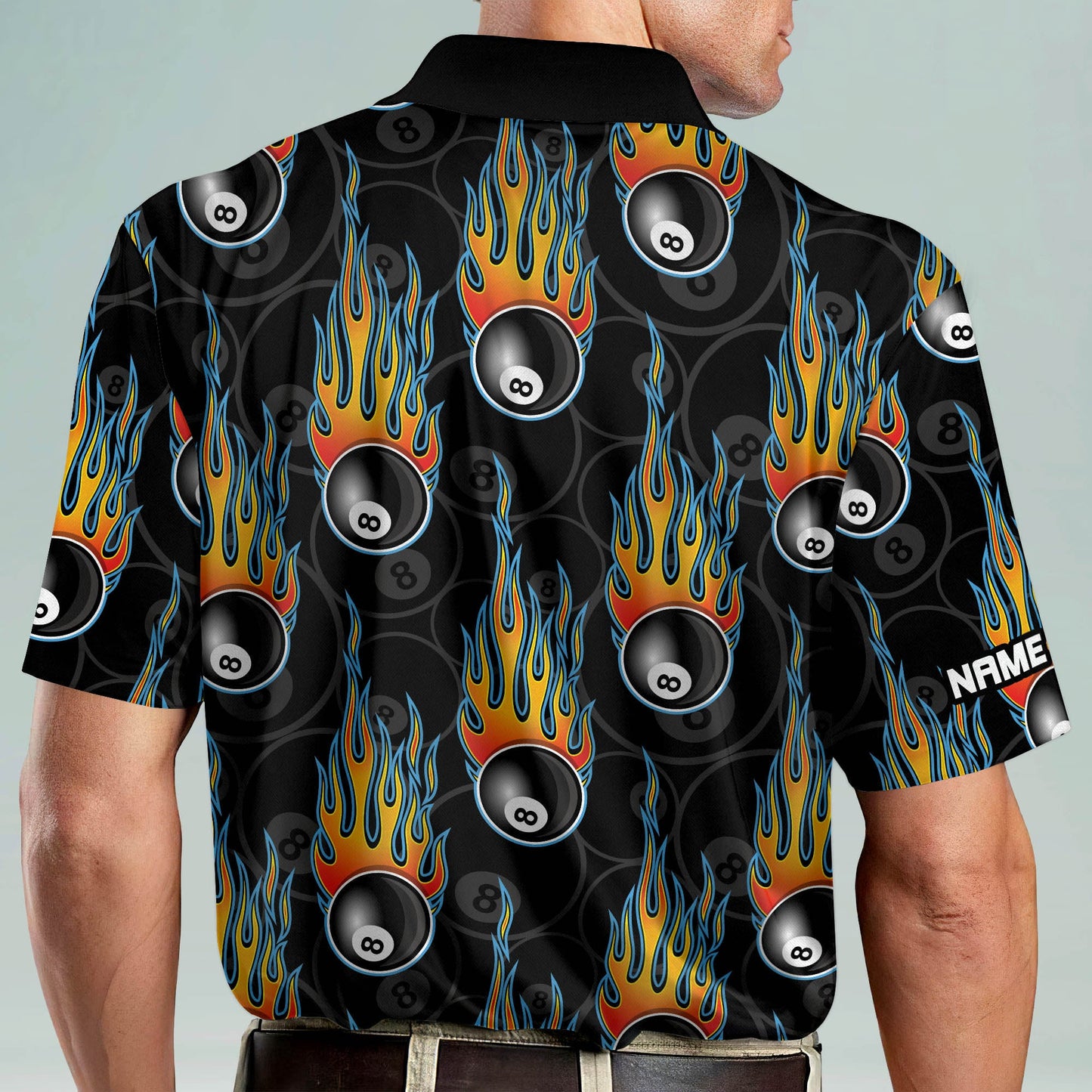 Funny 8 Ball Pool Billiard Polo Shirt BI0020