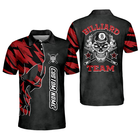 3D Skull Billiards Teams Polo Shirts for Men BI0032