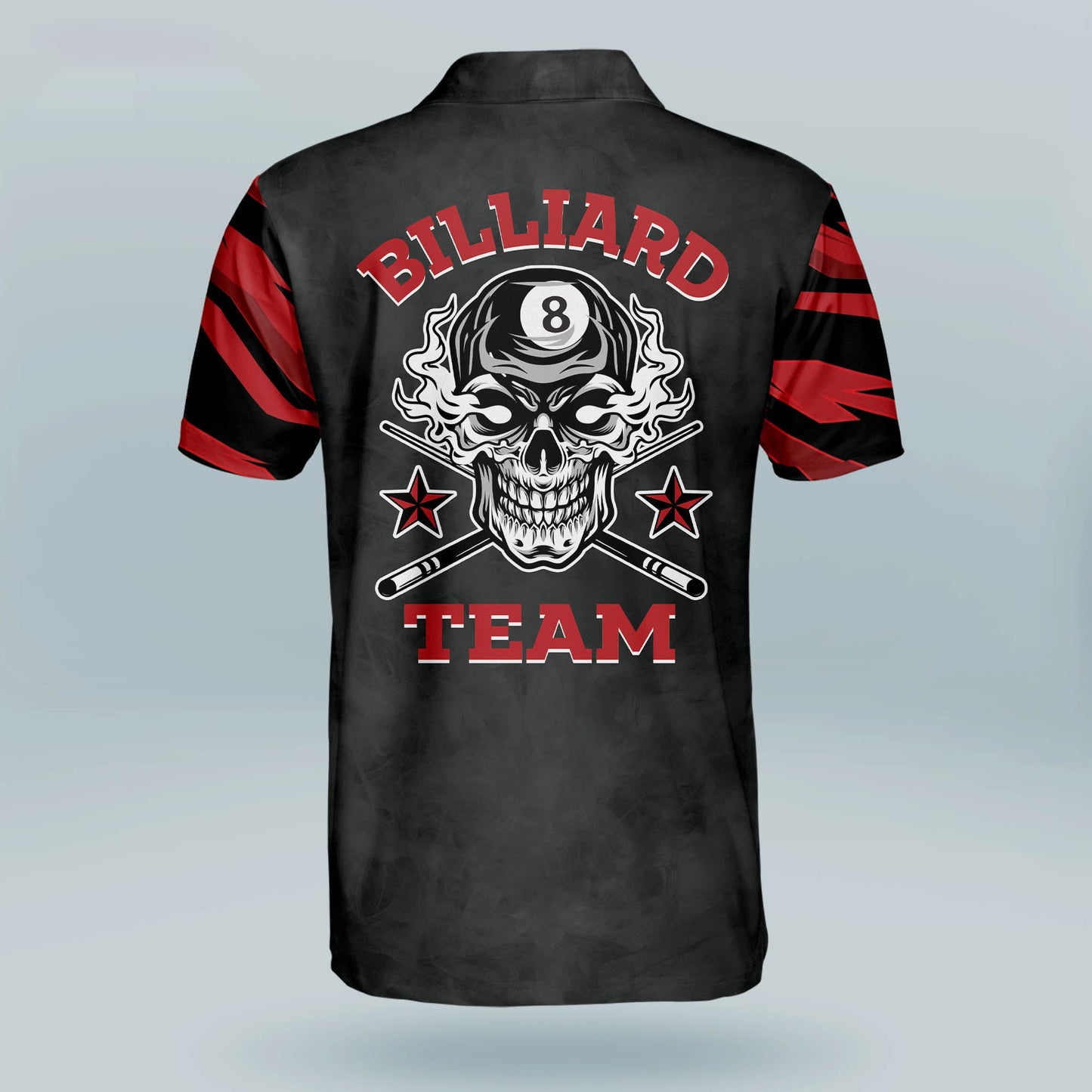 3D Skull Billiards Teams Polo Shirts for Men BI0032