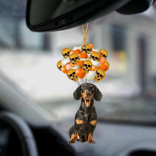 Dachshund 3 Halloween Car Ornament Dog Ornament For Halloween OO1145