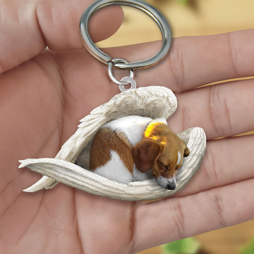 Dog Sleeping Angel Acrylic Keychain Tendpins KO0256