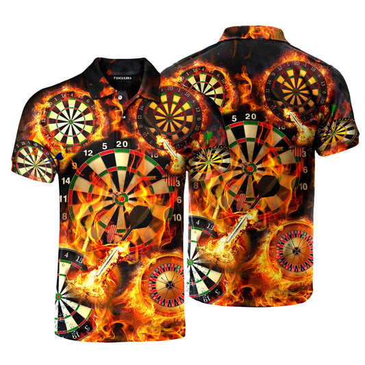 Tendpins Darts Team - Gift For Dart Lovers Fire Dart Polo Shirt DMA0039