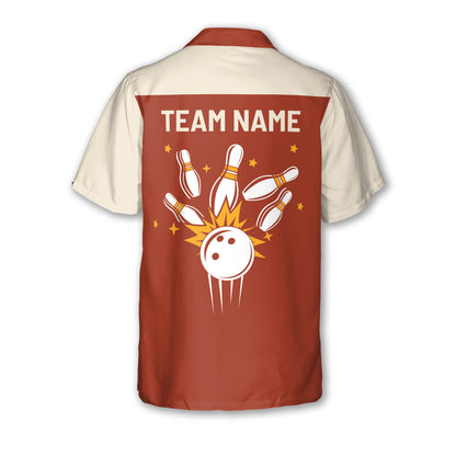 Custom Retro Bowling Hawaiian Shirt For Men And Women, Custom Retro Bowling Team Shirts HB0174