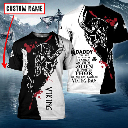 Personalize Vikings Dad 3D All Over Printed Shirts, 3D Dad Hoodie, Viking Dad Father'S Day Gifts TO0129