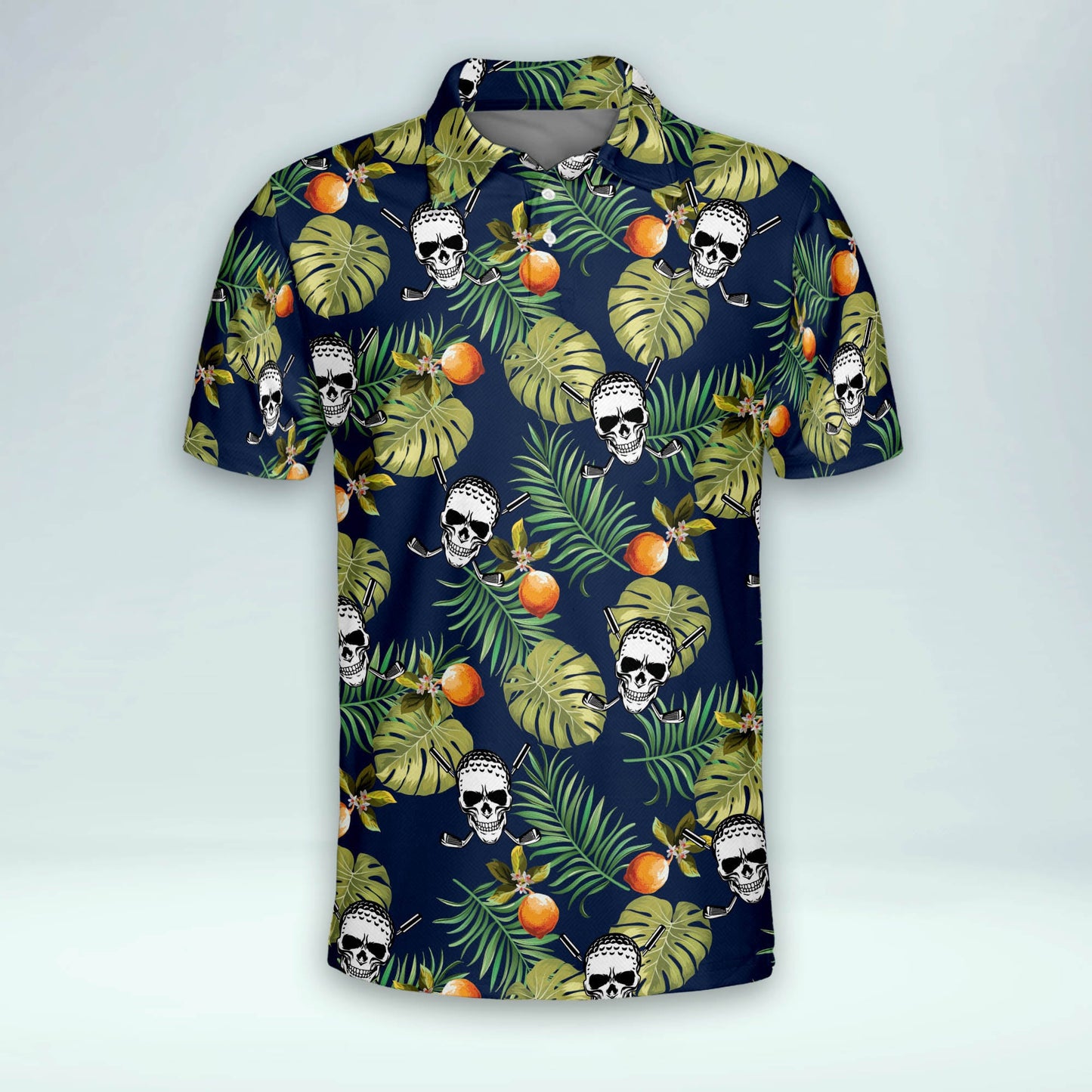 Flamingo Floral Summer Tropical Hawaiian  Golf Polo Shirt GM0353