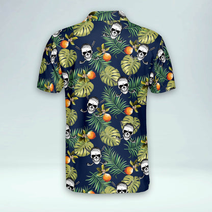 Flamingo Floral Summer Tropical Hawaiian  Golf Polo Shirt GM0353