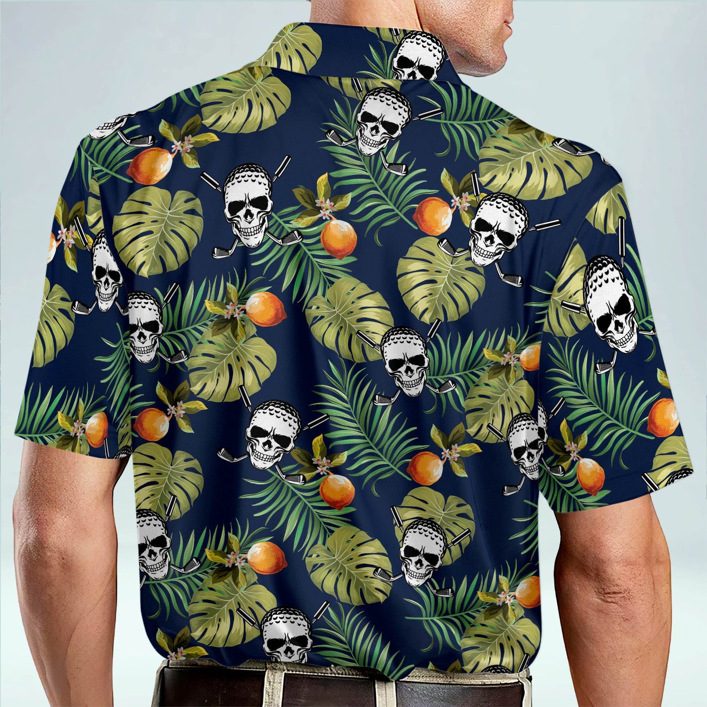 Flamingo Floral Summer Tropical Hawaiian  Golf Polo Shirt GM0353