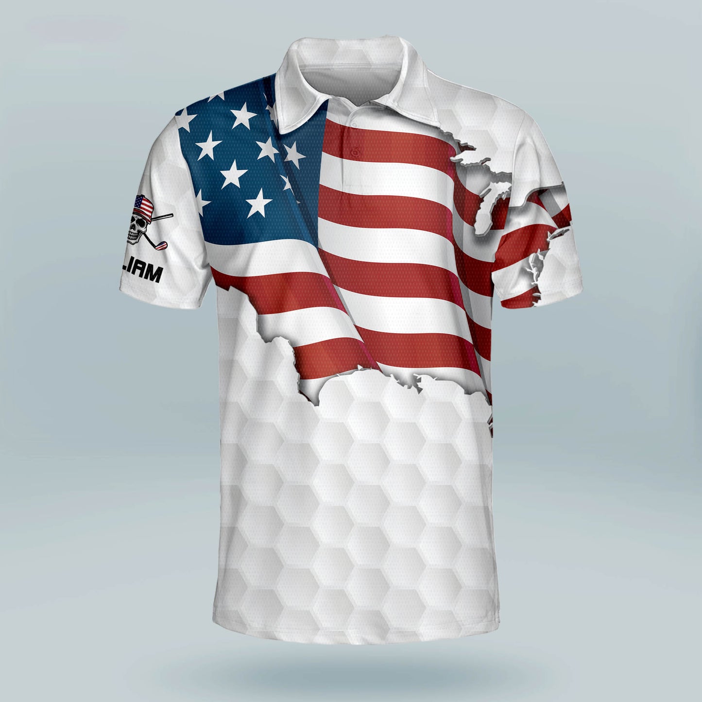 American Flag Golf Reaper Polo Shirt GM0172