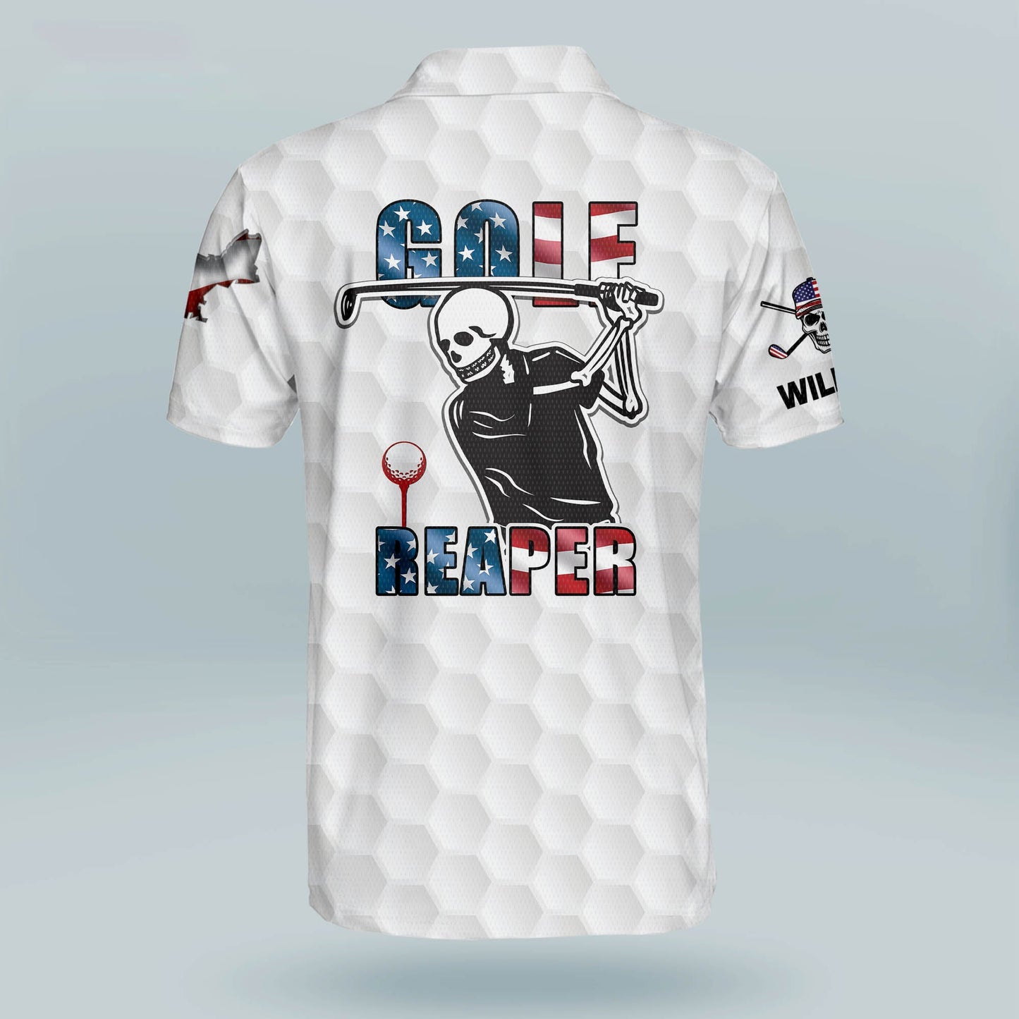 American Flag Golf Reaper Polo Shirt GM0172