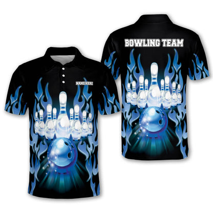 Flame Bowling Shirt For Men Women BM0020