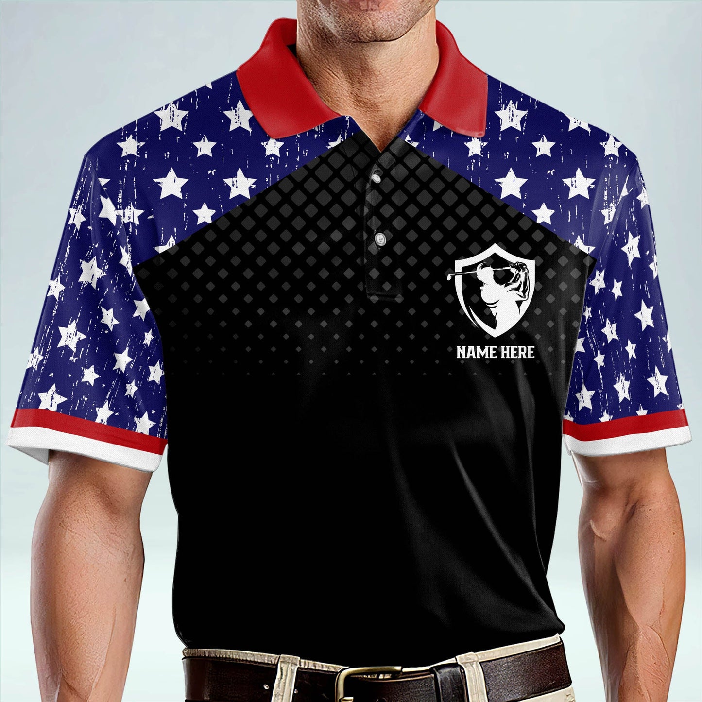 Patriotic Crazy Eagles Golf Polo Shirt GM0374