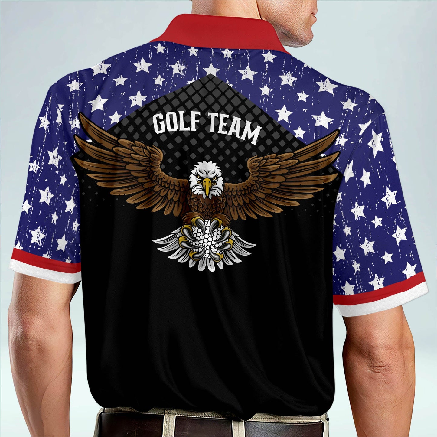 Patriotic Crazy Eagles Golf Polo Shirt GM0374