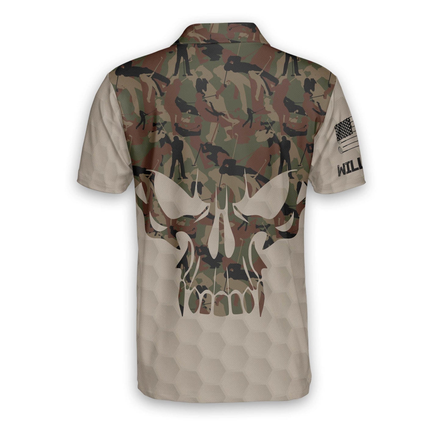 Personalized Camouflage Skull Golf Polo Shirt GM0219