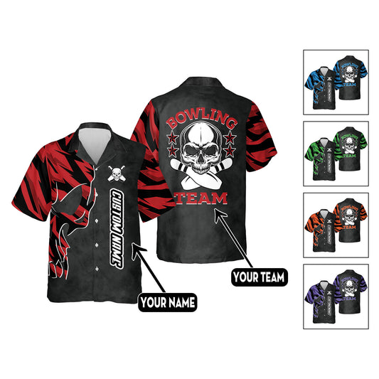 Custom Skull Hawaiian Bowling Shirts HB0021