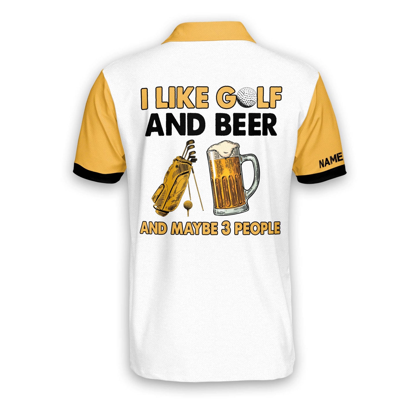 I Like Golf And Beer And Maybe 3 People Golf Polo Shirt GM0024