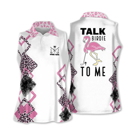 Talk Birdie to Me Flamingo Golf Polo Shirt GW0046