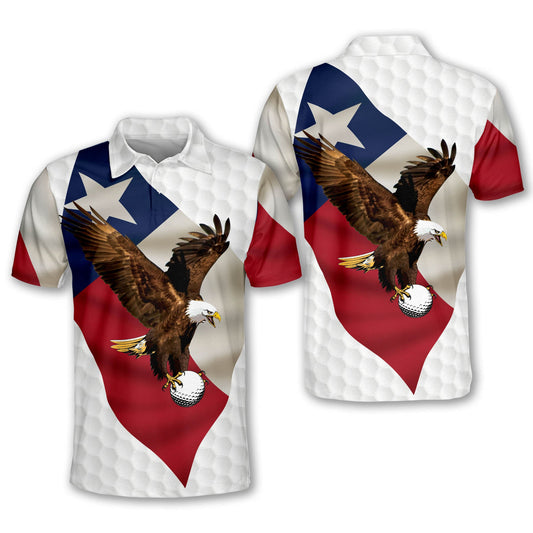 Personalized American Flag Golf Polo Shirt GM0378