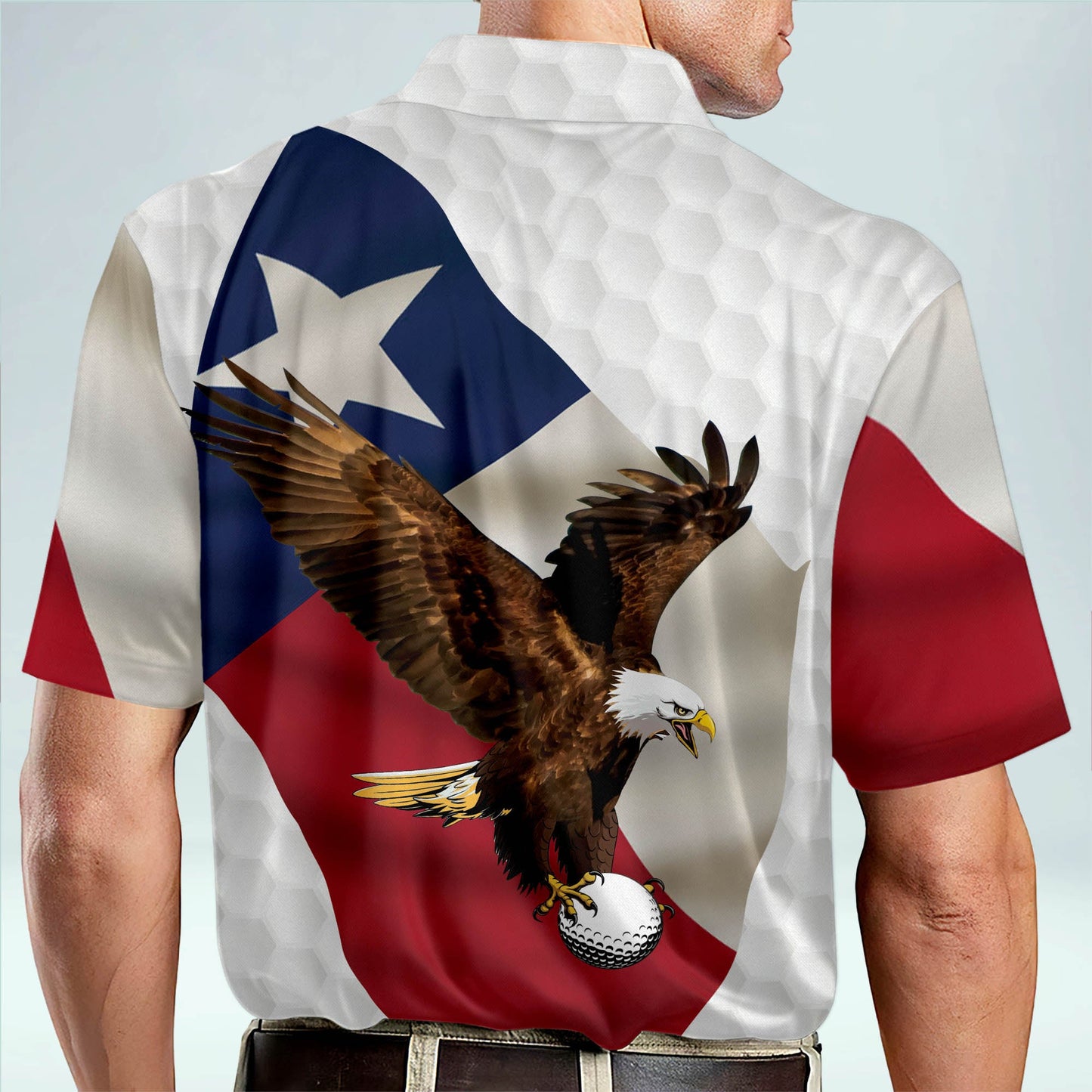 Personalized American Flag Golf Polo Shirt GM0378