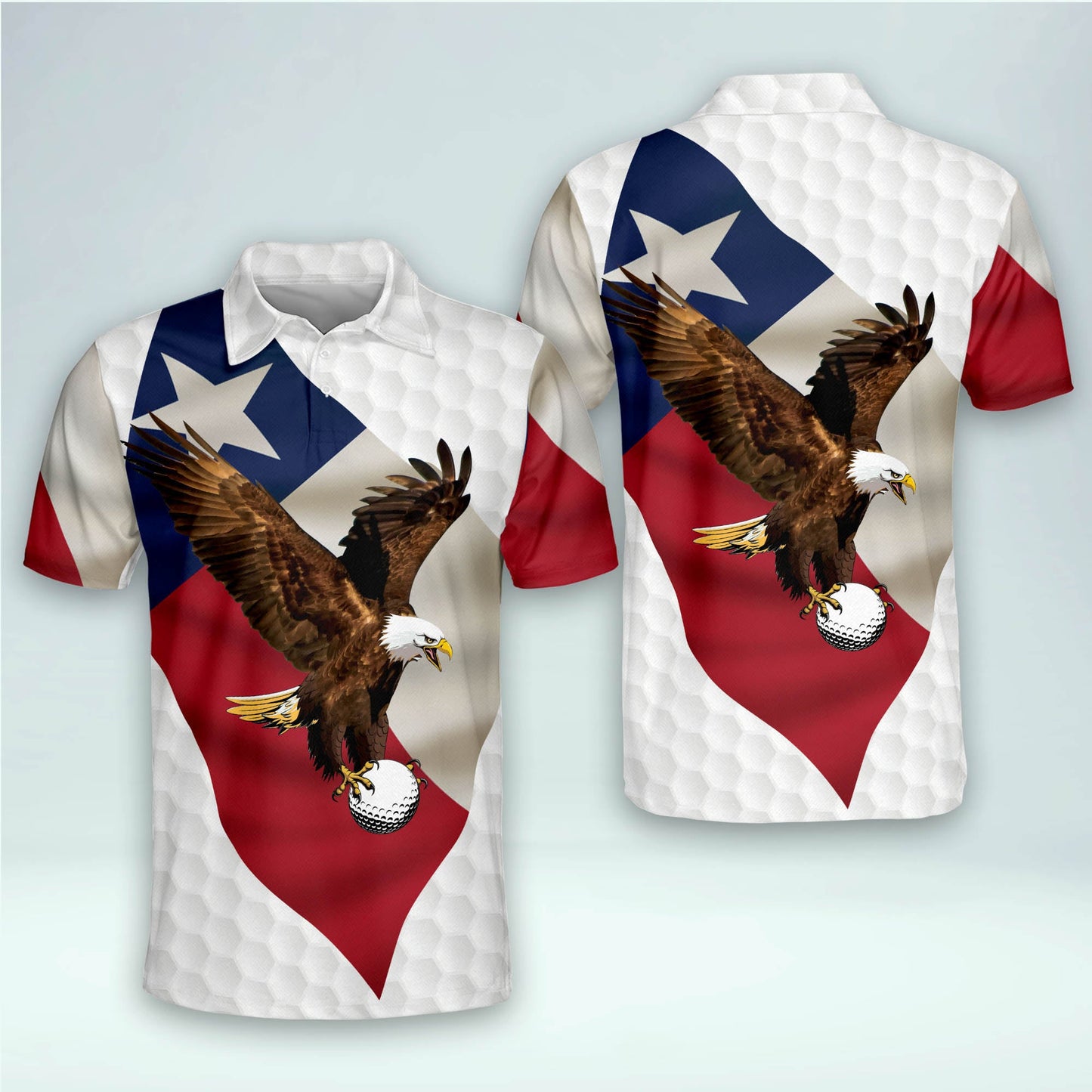 Personalized American Flag Golf Polo Shirt GM0378