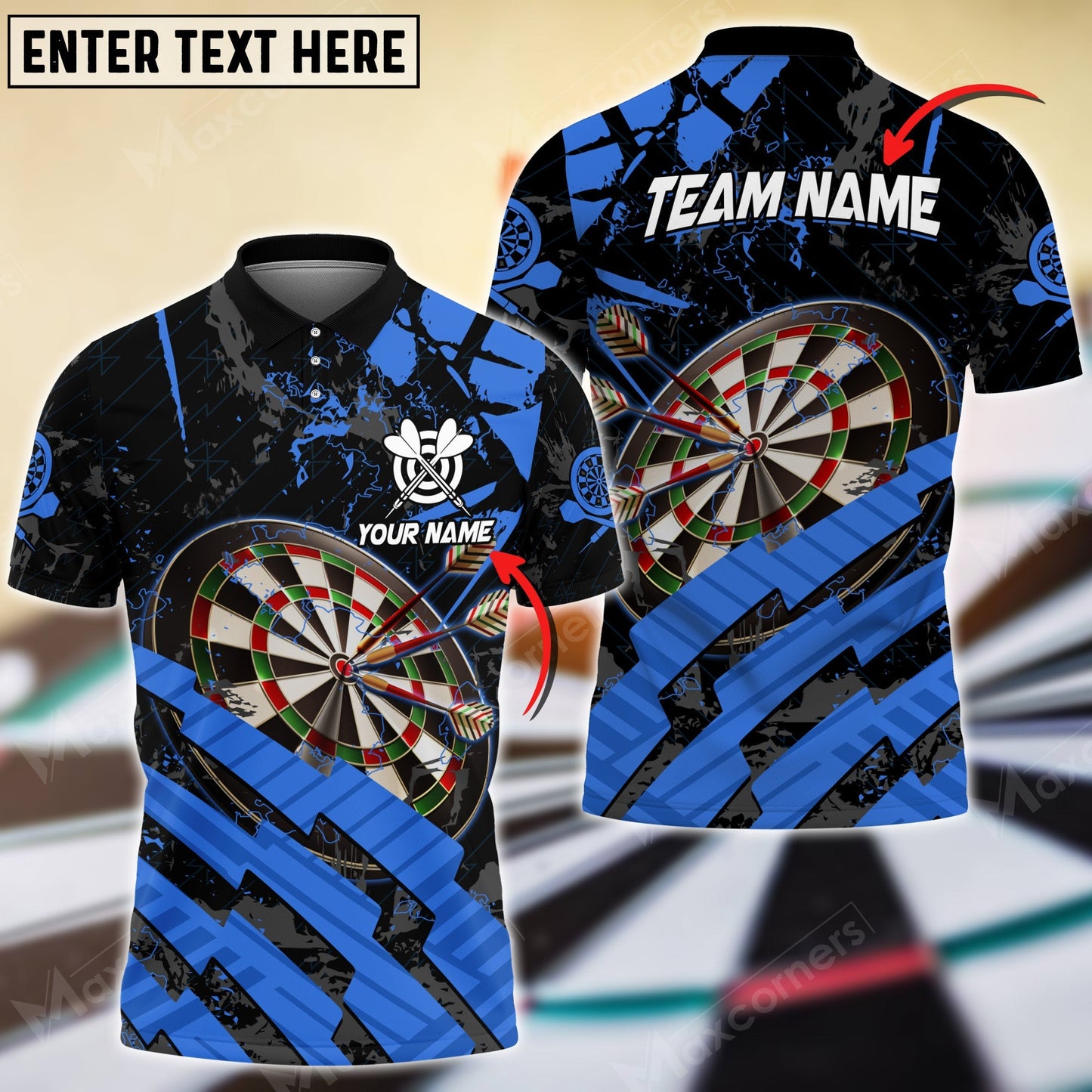 Tendpins Style Pattern Darts Multicolor Option Personalized Your Name 3D Shirt DMA0031