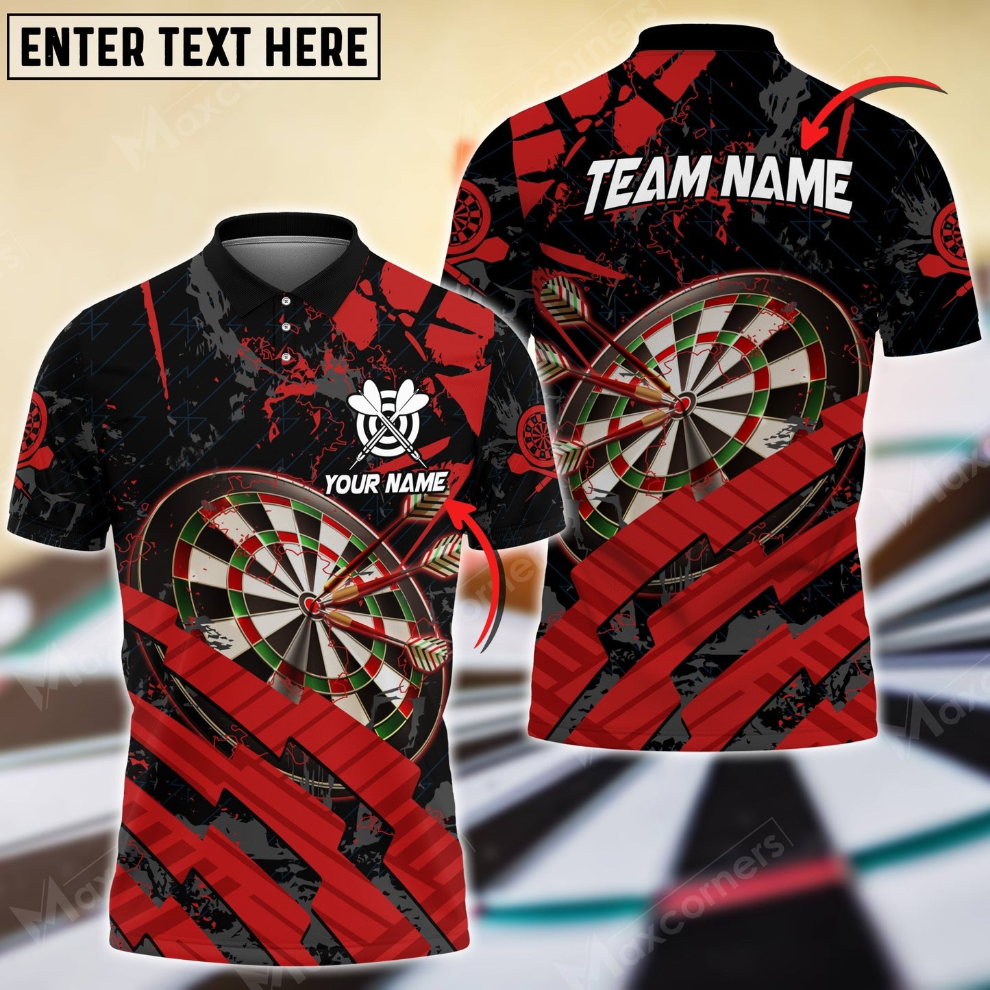 Tendpins Style Pattern Darts Multicolor Option Personalized Your Name 3D Shirt DMA0031