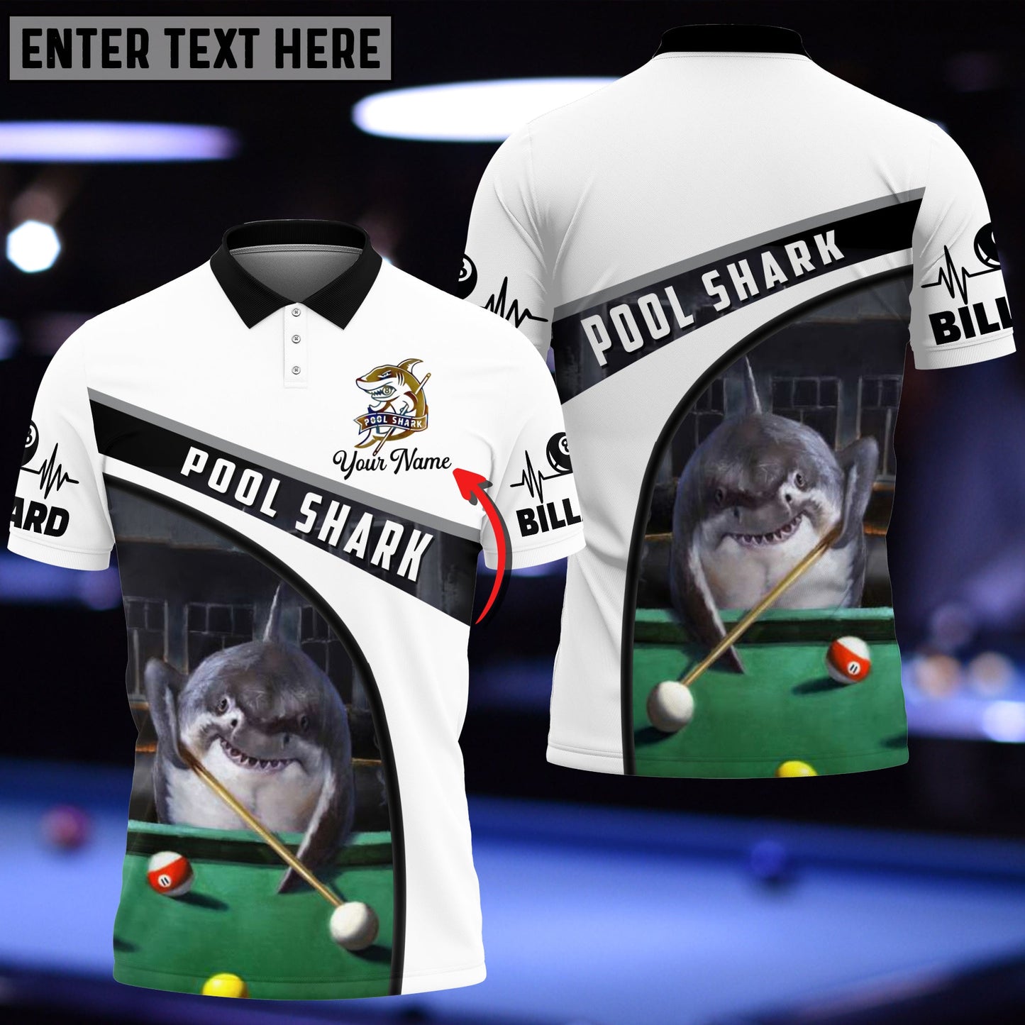 Tendpins Pool Shark Billiard Personalized Unisex Shirt BIA0180