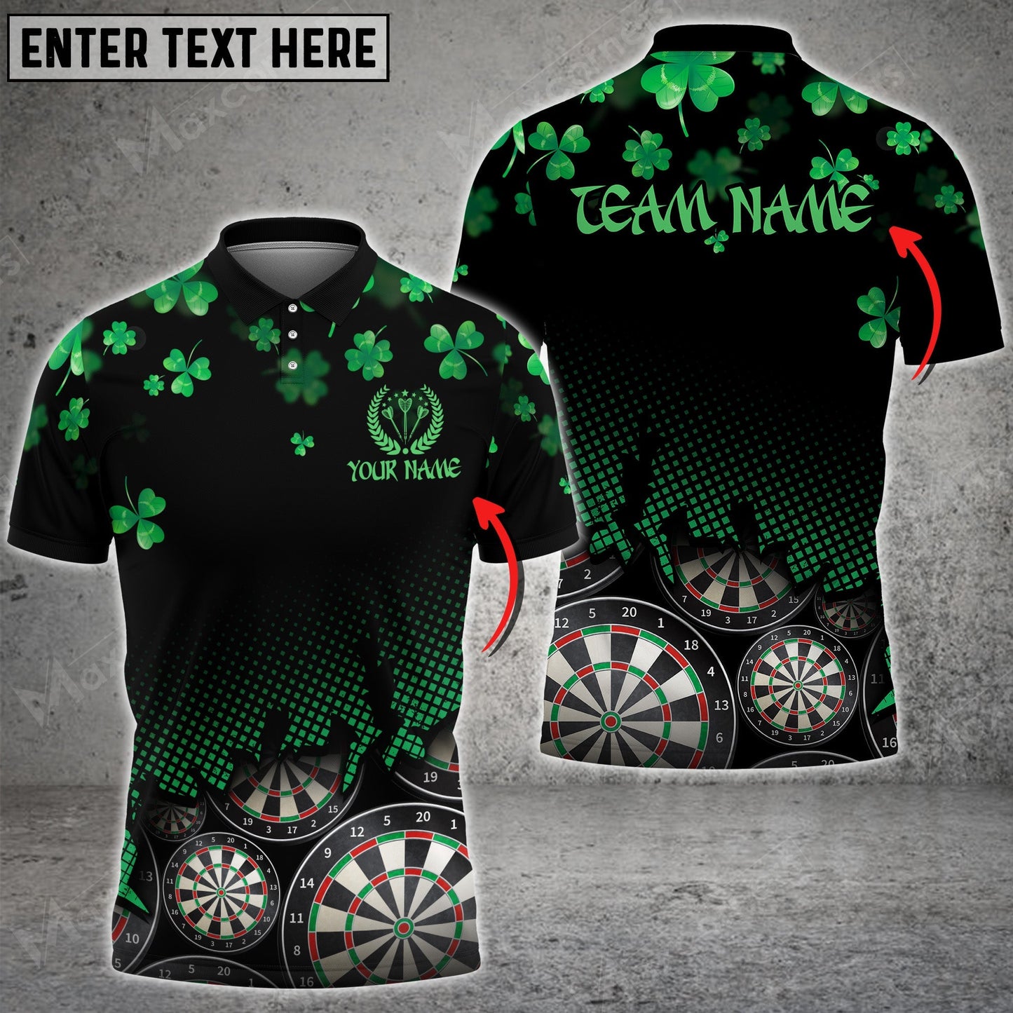 Tendpins St.patrick day Darts Personalized Name, Team Name 3D Shirt DMA0023