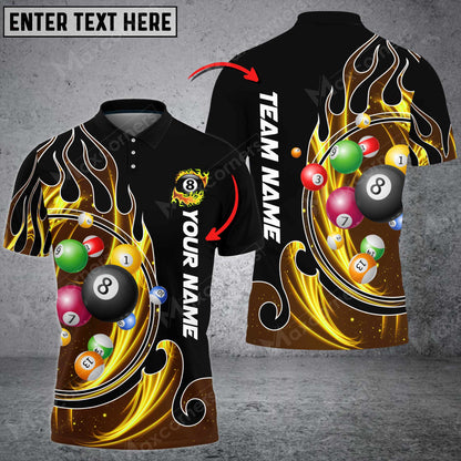 Tendpins Fire Blaster Multicolor Option Billiards Ball Personalized Name, Team Name Unisex Shirt ( Multicolor Options ) BIA0168