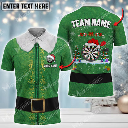 Tendpins Darts Christmas Elf Customized Name And Team Name 3D Shirt DMA0055