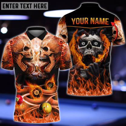 Tendpins Billiards Skull Legend Personalized 3D Shirt BIA0073