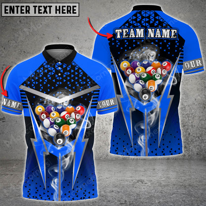 Tendpins Cue Billiards Thunder Smoke Multi Color Options Personalized Name 3D Shirt BIA0440