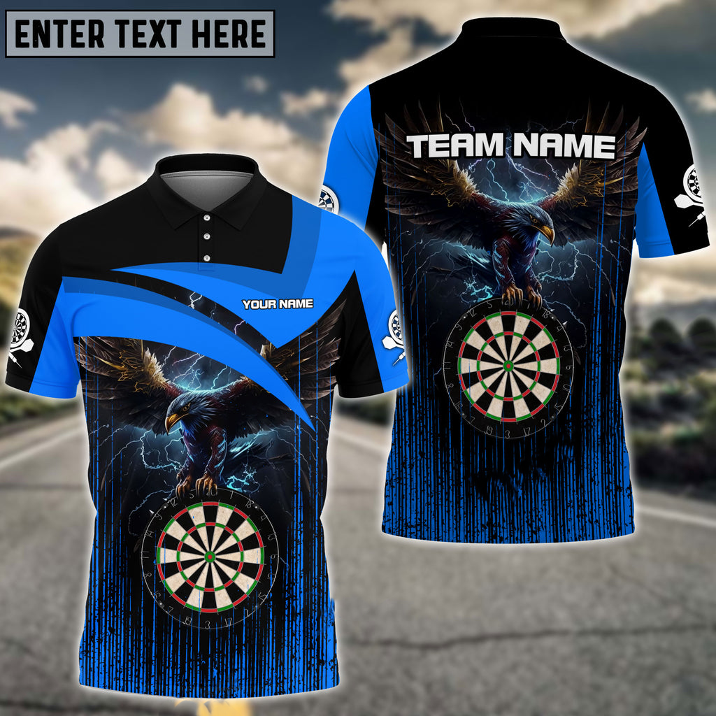 Tendpins Dart Board Eagle Any Color Personalized Name Team Dart Polo Shirt for Men Women DMO0073