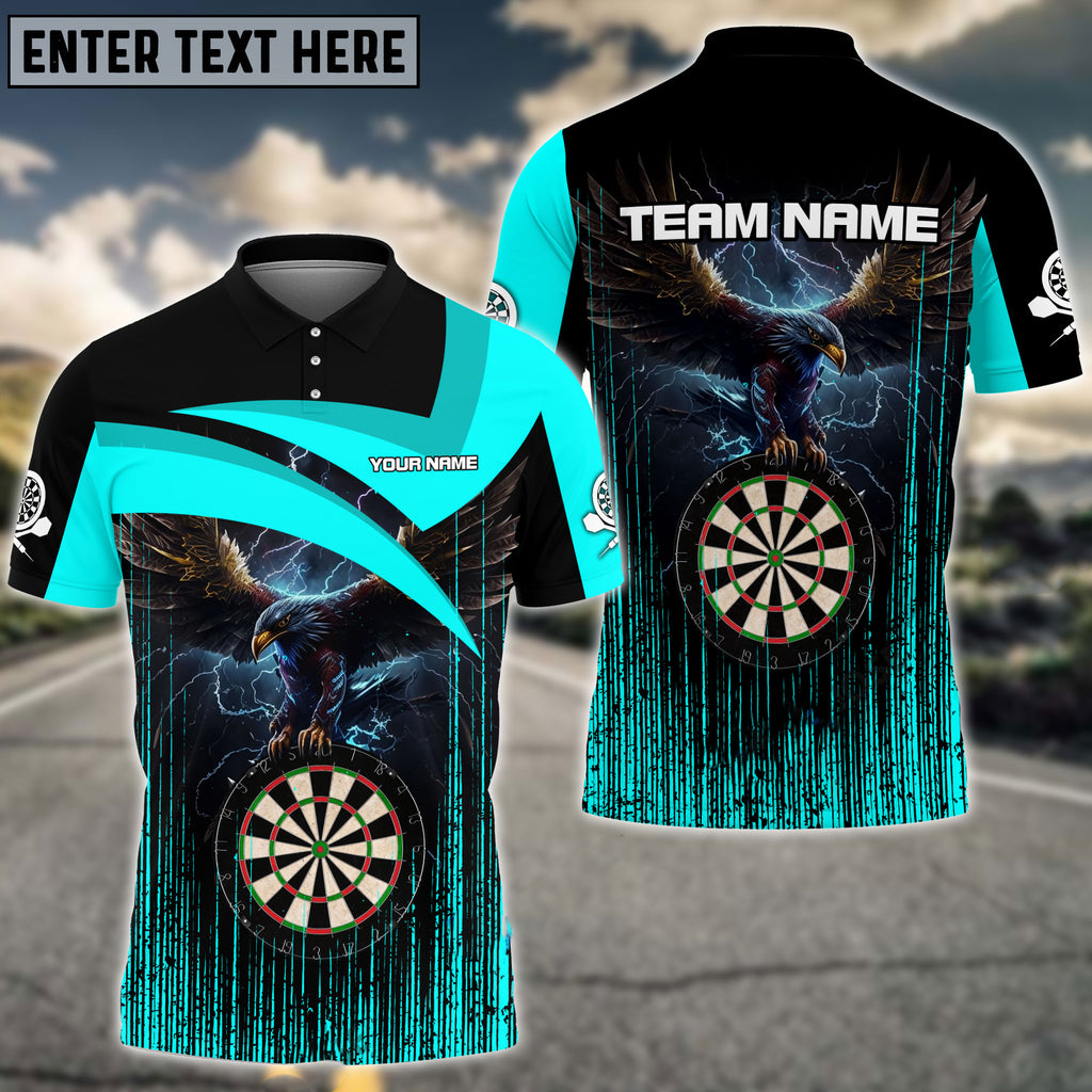 Tendpins Dart Board Eagle Any Color Personalized Name Team Dart Polo Shirt for Men Women DMO0073