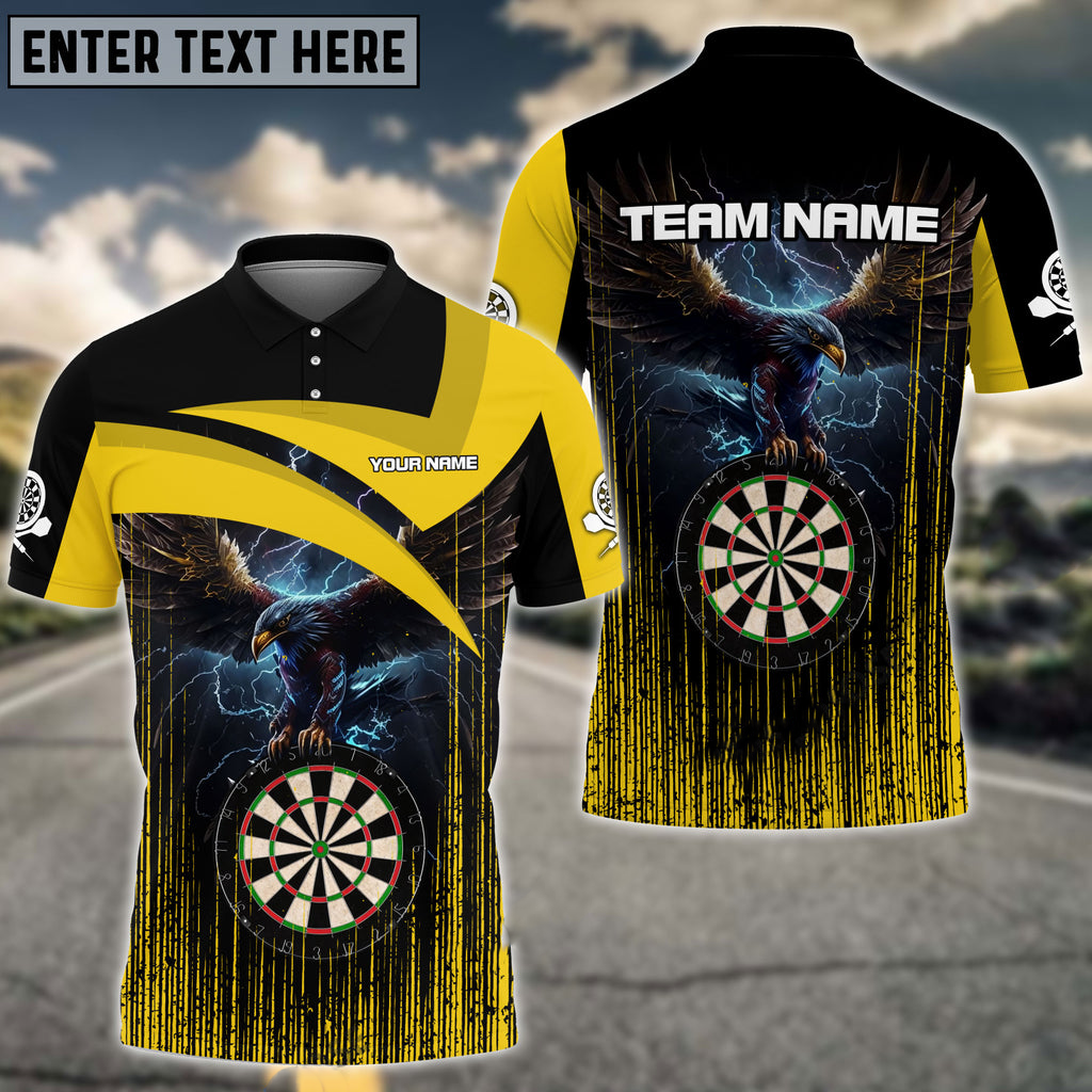 Tendpins Dart Board Eagle Any Color Personalized Name Team Dart Polo Shirt for Men Women DMO0073