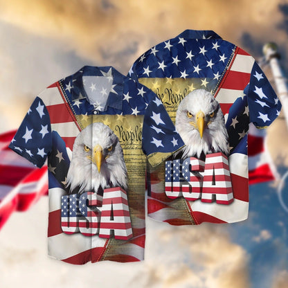 Eagle American Hawaiian Shirt - Independence Day Is Coming 3D All Over Print Tee Shirt, 4Th July Shirts TO0150