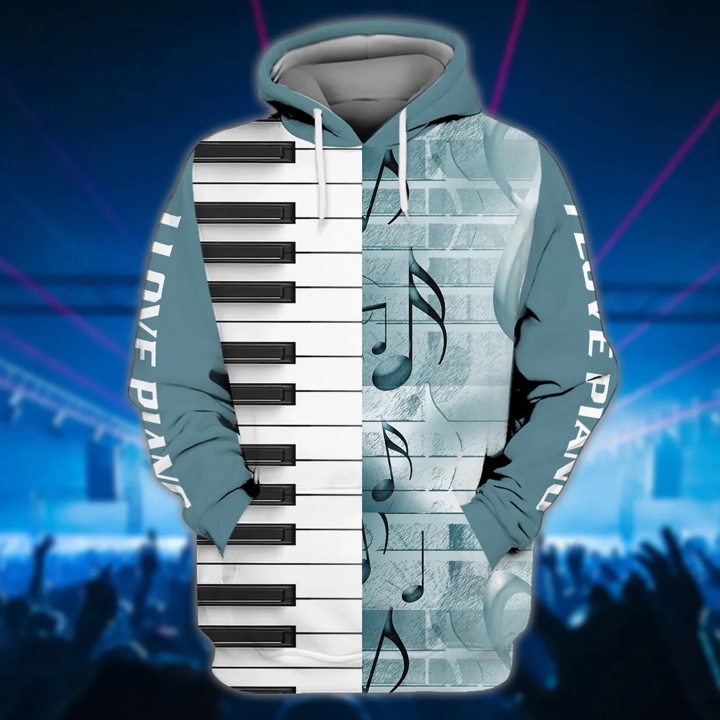 3D All Over Print Piano T Shirt, I Love Piano 3D Hoodie Shirts, Gift For Guitar Men Woman TO2848