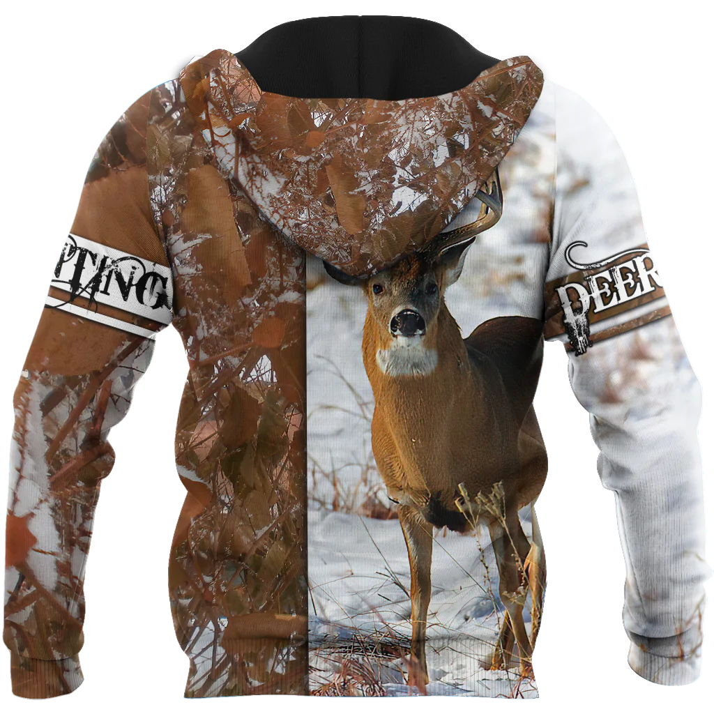 Premium Deer Hunting Hoodie For Hunter Winter Camo Printed Hoodie 3D SO0486